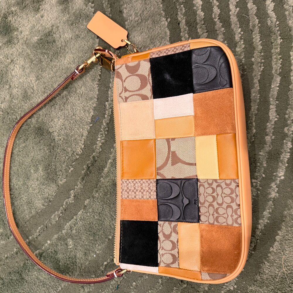 Coach Plaza Bag 25 in Brown Patchwork